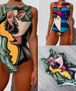 Sexy Print One Piece latest Swimsuit Closed Large Size Swimwear Push Up Women Flower Vintage Body Swim Beach Pool Bathing Suit